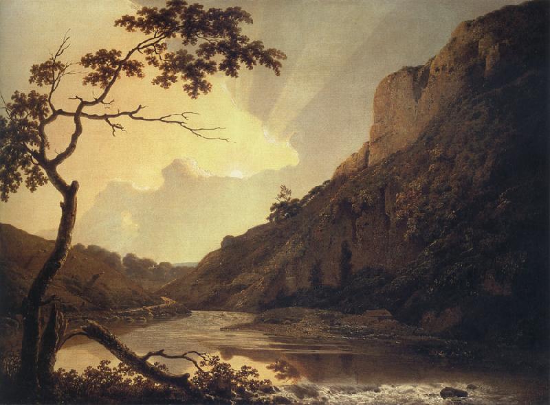 Joseph wright of derby Matlock Tor by Daylight mid